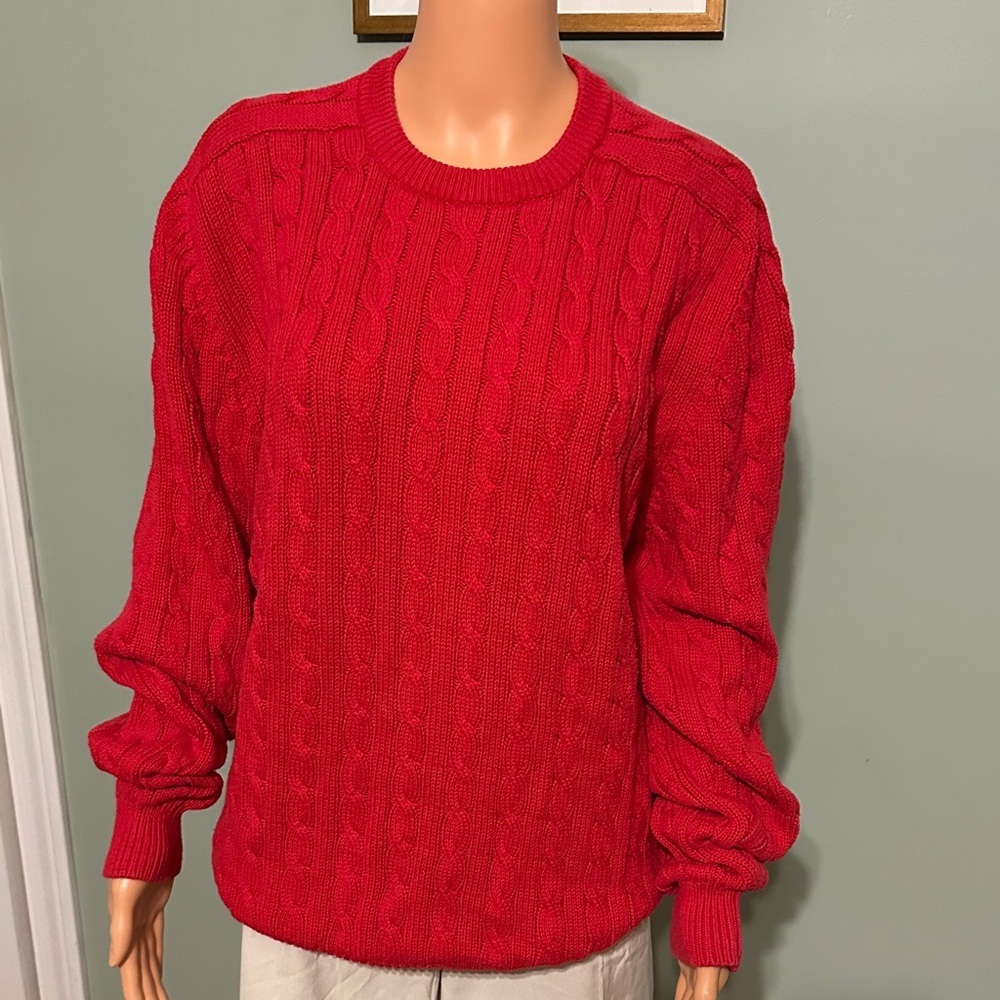 Abercrombie & Fitch Vibrant Red Crew Neck Sweater